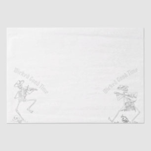 Grunge Retro Black Halloween Party Tissue Paper