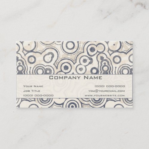 Grunge Retro Circles Business Card Template