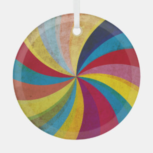 Grunge retro paper, colorful swirl background. glass ornament