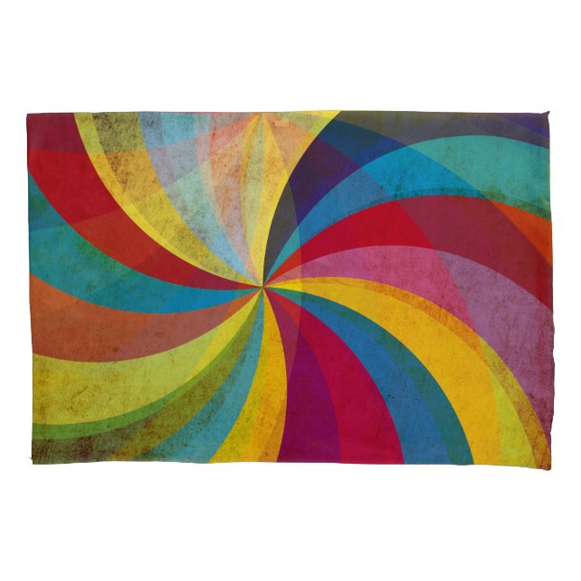Grunge retro paper, colorful swirl background. pillow case (Front)