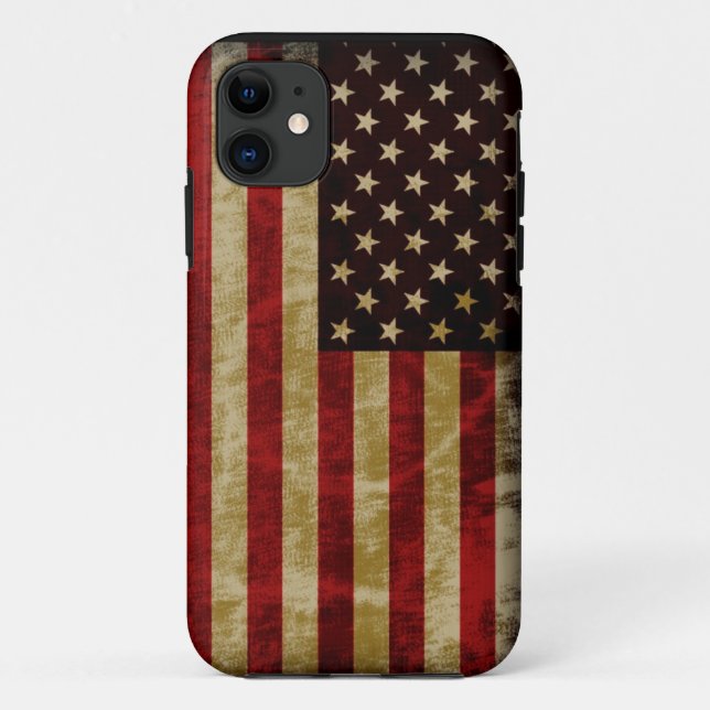 Grunge Retro Style USA Flag Old Glory Case-Mate iPhone Case (Back)