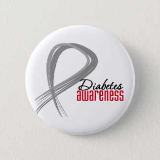 Grunge Ribbon Diabetes Awareness Button
