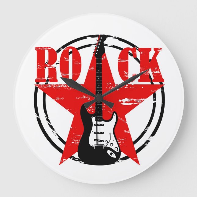 Grunge rock large clock (Front)