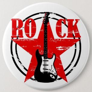 Grunge rock pinback button