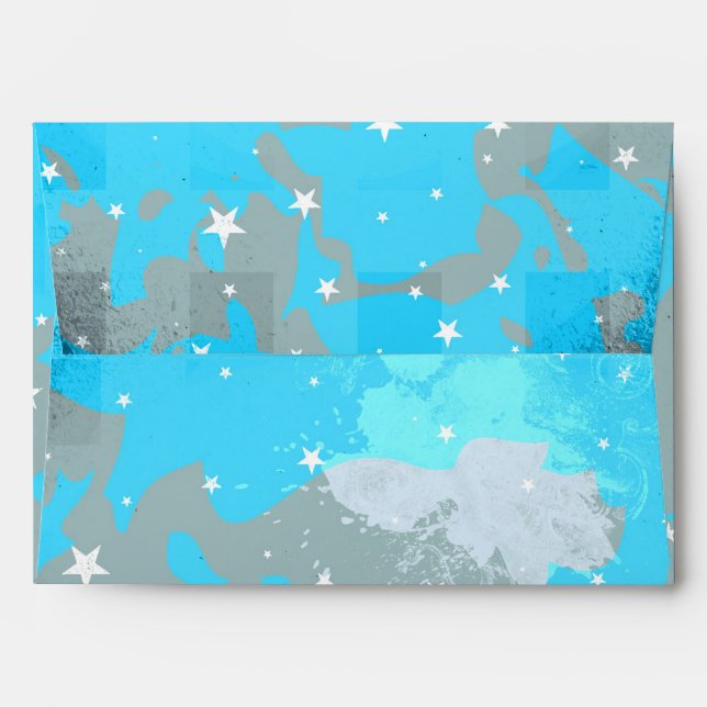 Grunge Rock Star Party Shower Invitation Envelope (Back (Top Flap))
