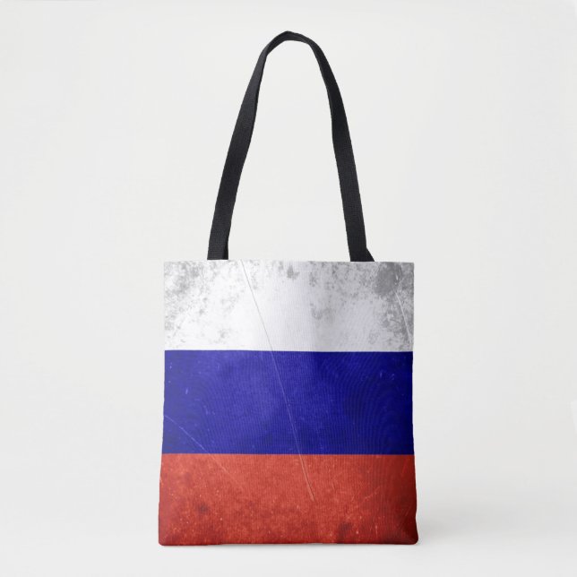 Grunge Russian Flag Tote Bag (Front)
