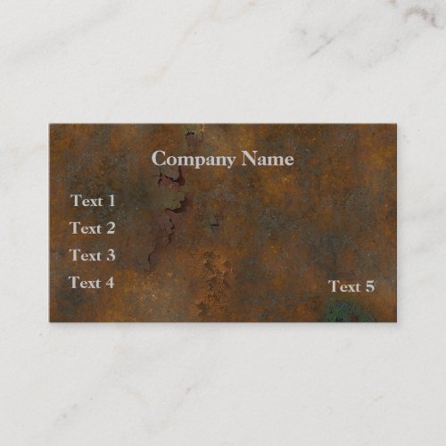 Grunge Rust Business Card