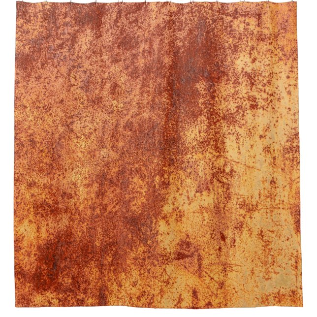 Grunge rusted metal texture, rust and oxidized met shower curtain (Front)