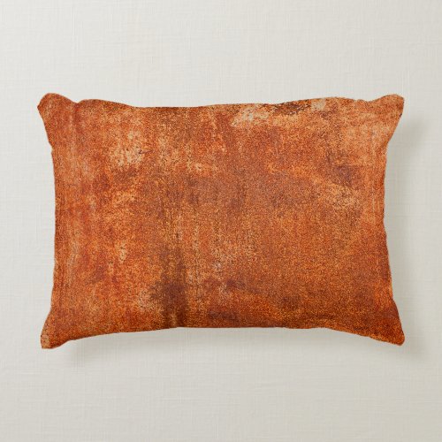 Grunge rusted metal texture Rusty corrosion and o Accent Pillow