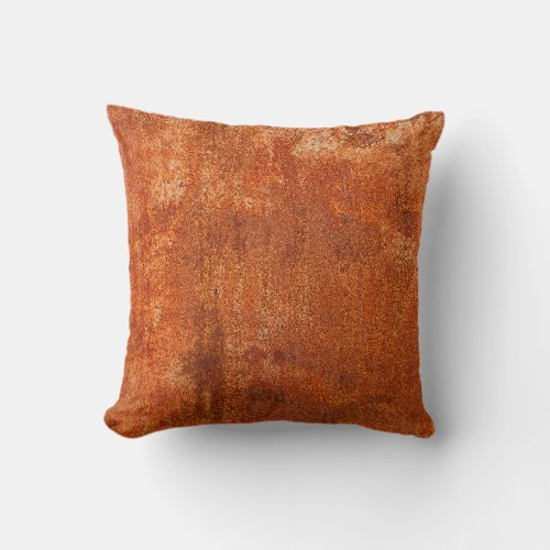 Grunge rusted metal texture Rusty corrosion and o Throw Pillow