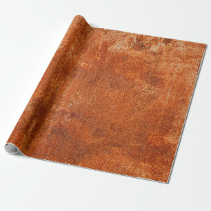 Grunge rusted metal texture. Rusty corrosion and o Wrapping Paper
