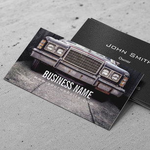 Grunge & Rusted Old Car Automotive Repair Business Card