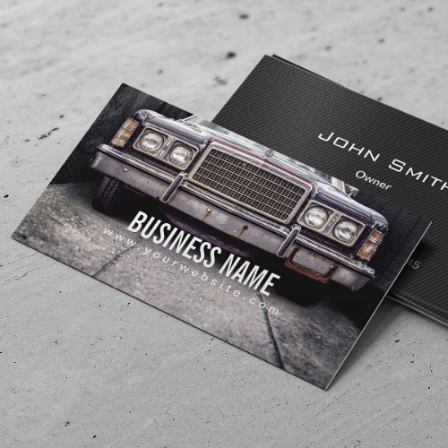 Grunge  Rusted Old Car Automotive Repair Business Card