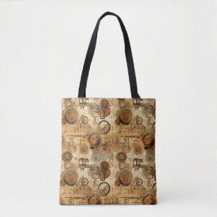 Grunge Rustic Steampunk Clock (1) Tote Bag