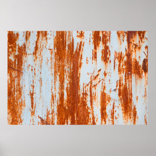 grunge rusty steel wall background and texture poster