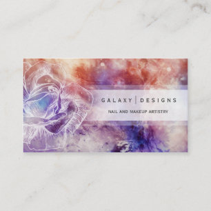 Grunge Salon Spa Beauty Purple Business Card