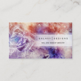 Grunge Salon Spa Beauty Purple Business Card