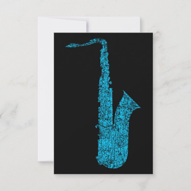 grunge saxophone invitation (Front)