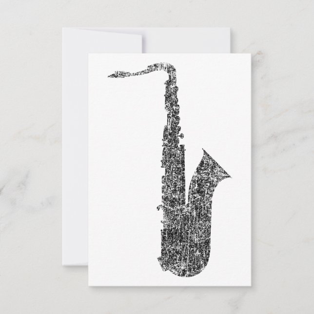 grunge saxophone invitation (Front)