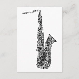 grunge saxophone invitation