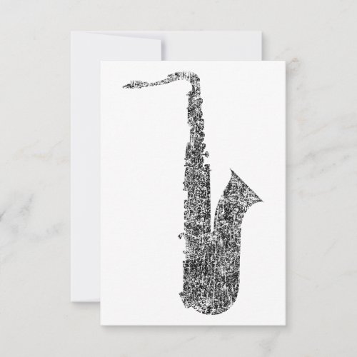 grunge saxophone invitation
