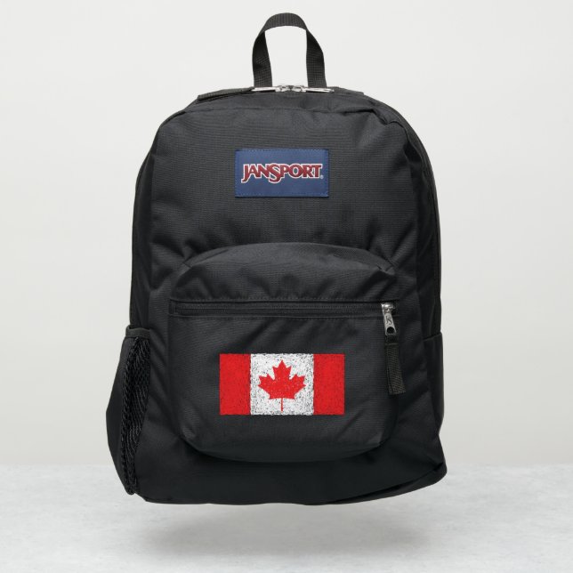 Grunge Scribble Canadian Canada Flag JanSport Backpack (Front)