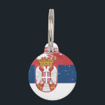 Grunge Serbia Flag Pet Tag<br><div class="desc">Grunge Serbia flag. Feel free to modify the design according to your own preferences. You may change the design location, orientation, background colors and size. Also, you may add your own text, or slogan set its font, location and size, all in order to create the ultimate personal gift for you...</div>