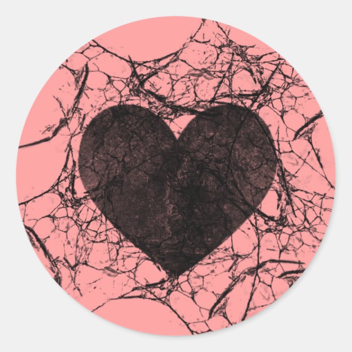 Grunge Shattered Heart Stickers