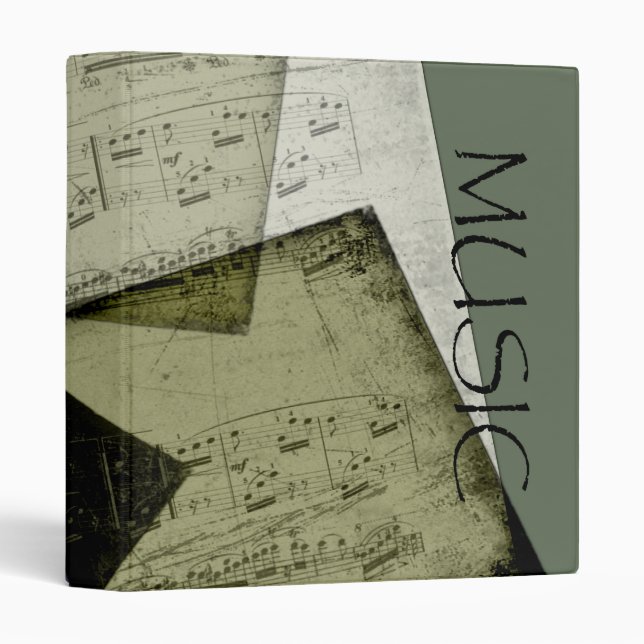 Grunge Sheet Music 1" Binder (Front/Spine)