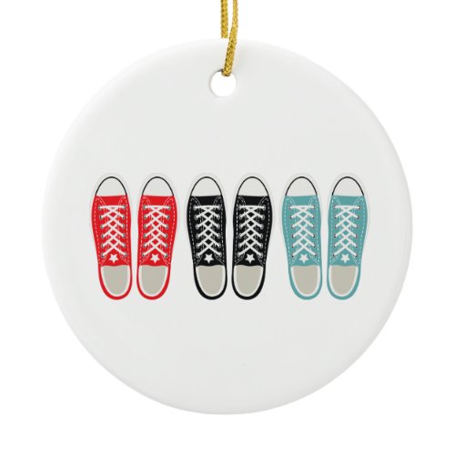 Grunge Shoes Ceramic Ornament