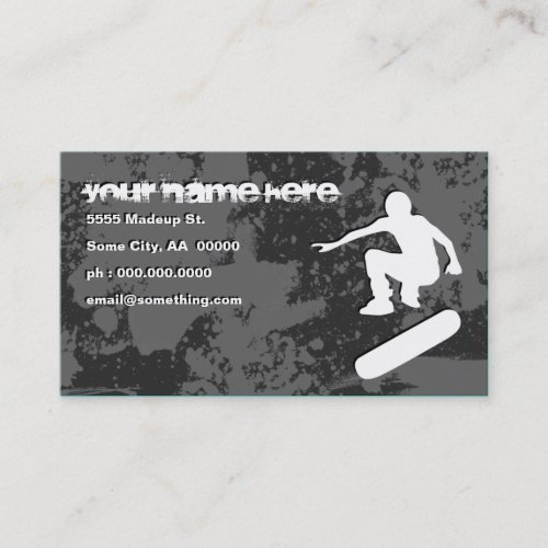grunge skateboarding business card