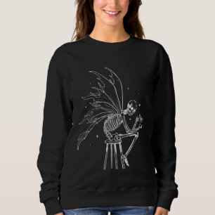 Grunge Skeleton Fairy Butterfly Fairycore Aestheti Sweatshirt