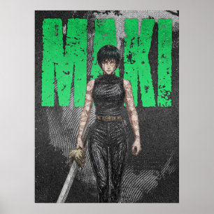 Grunge Sketch Anime Character Illustration Poster