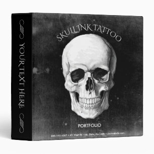 Grunge Skull 3 Ring Binder