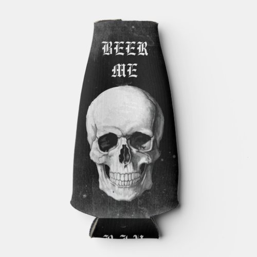 Grunge Skull Bottle Cooler