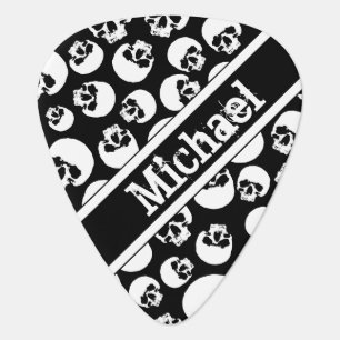 Grunge Skull Name Guitar Pick