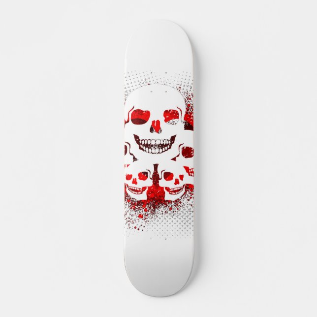 Grunge Skull Pattern Skateboard (Front)