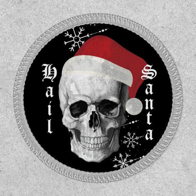 Grunge Skull Santa Patch (Front)