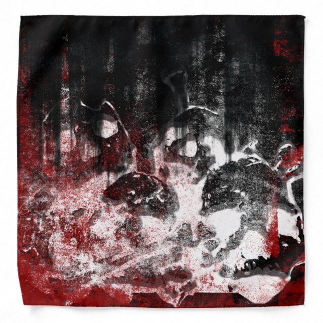 Grunge Skulls Goth Fashion Bandana (Front)
