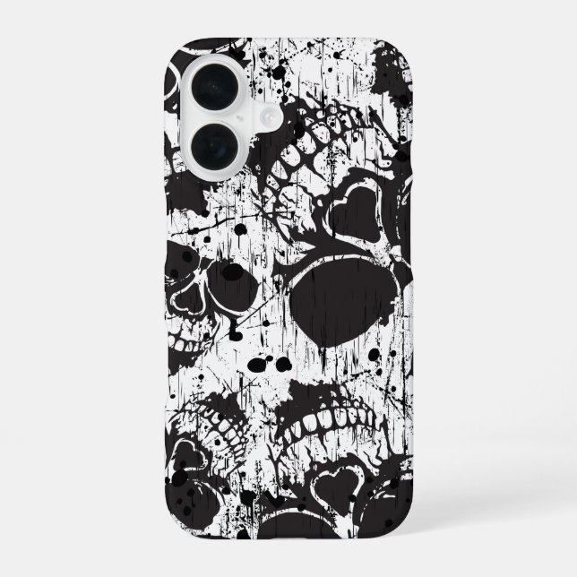 grunge skulls iphone case (Back)