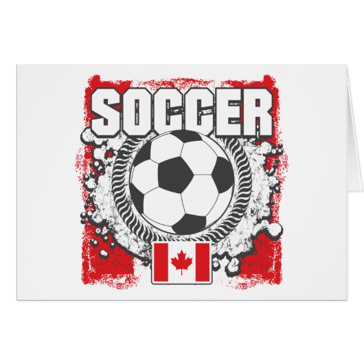 Grunge Soccer Canada Cards (Front Horizontal)