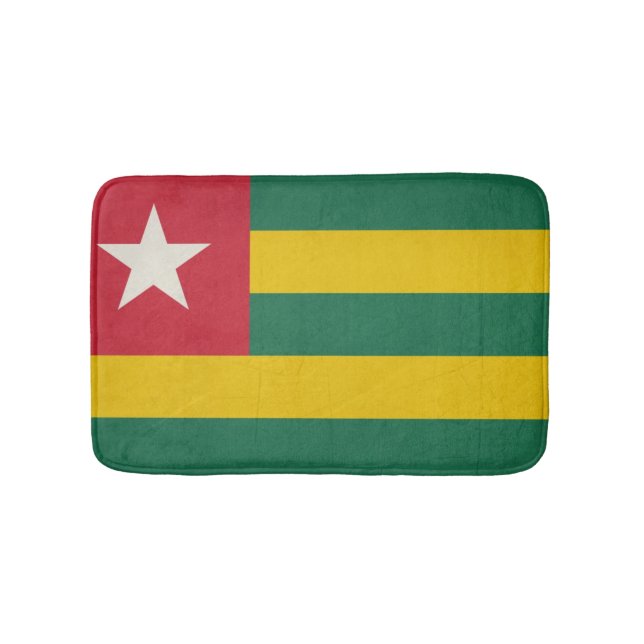 Grunge sovereign state flag of country of Togo Bathroom Mat (Front)
