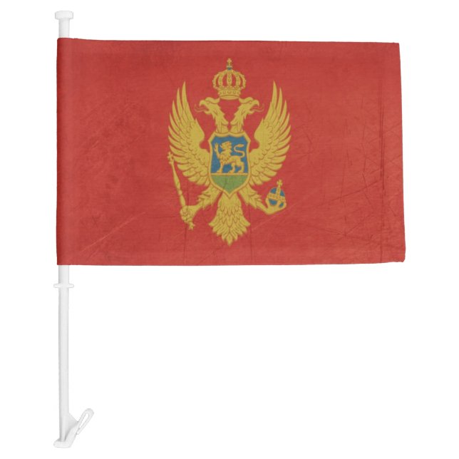 Grunge sovereign state flag of Montenegro (Front)