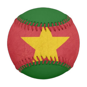 Grunge sovereign state flag of Suriname Baseball