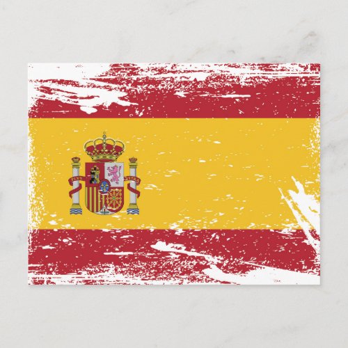 Grunge Spain Flag Postcard