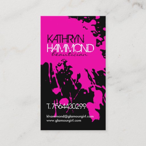 Customizable Grunge Splatter Business Card