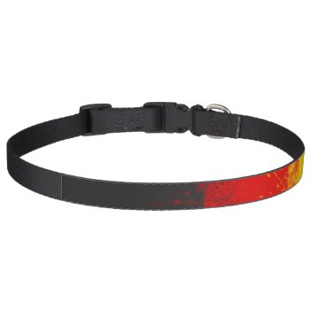 Grunge Splatter Painted Flag Of Germany Pet Collar by flagshack at Zazzle