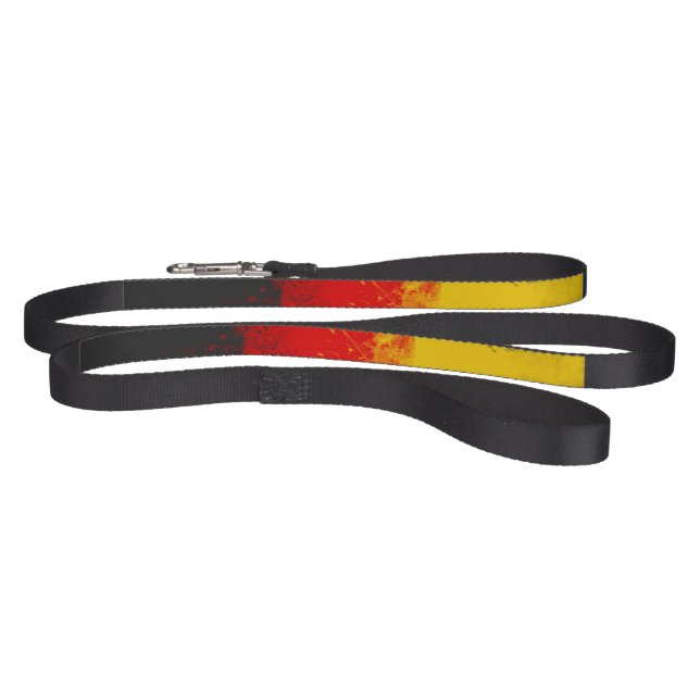 Grunge Splatter Painted Flag of Germany Pet Leash (Full)