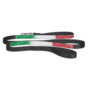 Grunge Splatter Painted Flag of Italy Pet Leash