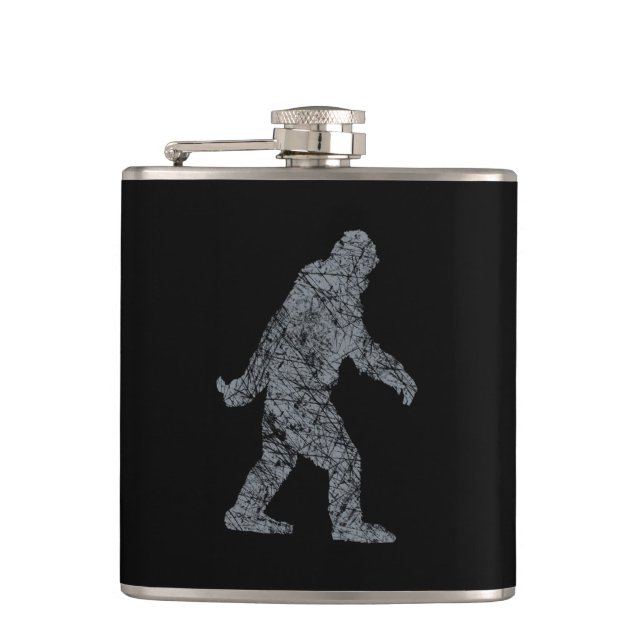 Grunge Squatchin Bigfoot Style Flask (Front)